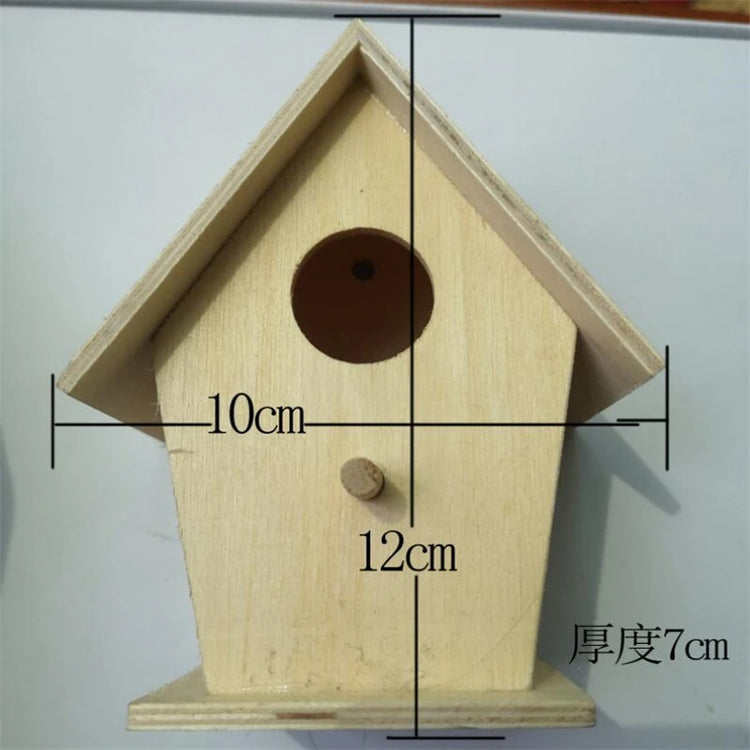 Wooden Mini Birdhouse | Hanging Outdoor Nest Box for Small Birds | Garden Yard Bird Cage Décor – 3 Size Options