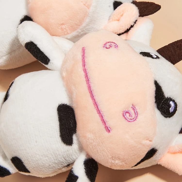 Cow-Design Durable Plush Dog Chew Toy – Interactive & Dental Health Friendly for Medium Breeds