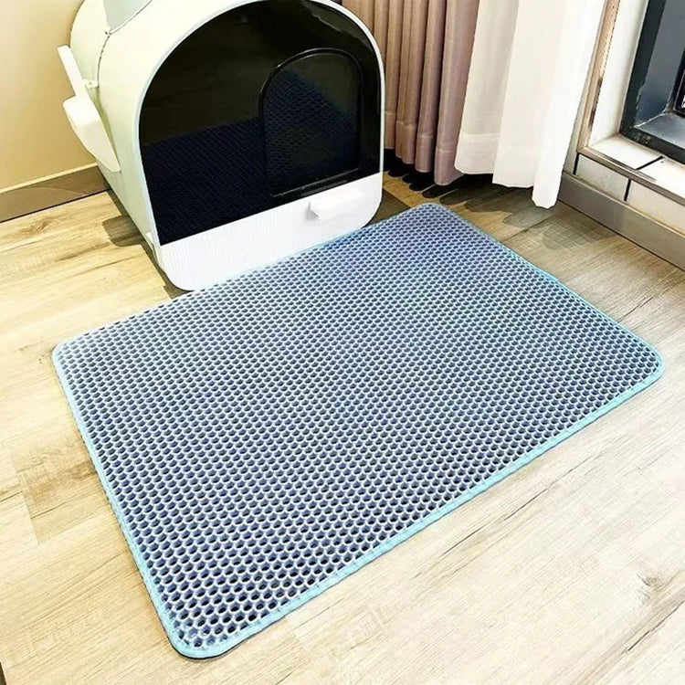 Cat Litter Mat - Double Layer | Cat Litter Box Waterproof Mat | Non-slip Sand Cat Pad | Foldable Washable Mat | Pet Clean Supplies