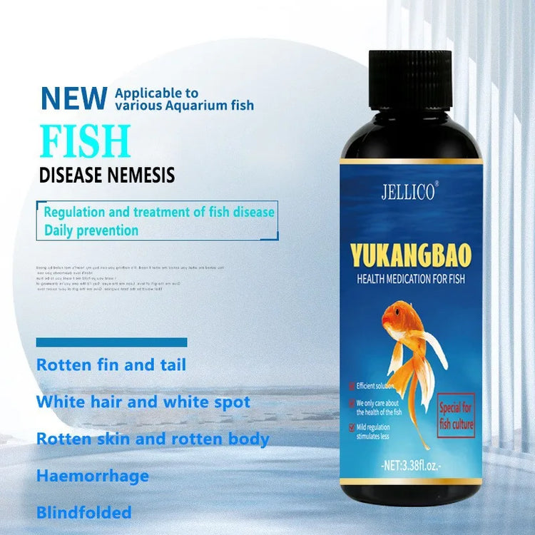 Health Medication for Fish – 100ml Fin Rot Treatment & Aquarium Water Purifier for Freshwater