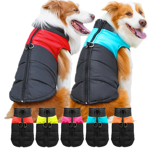 Autumn/Winter Pet Clothes – Warm Cotton Jackets & Outdoor Waterproof Tank Tops for Dogs and Cats (S/M/L Sizes)