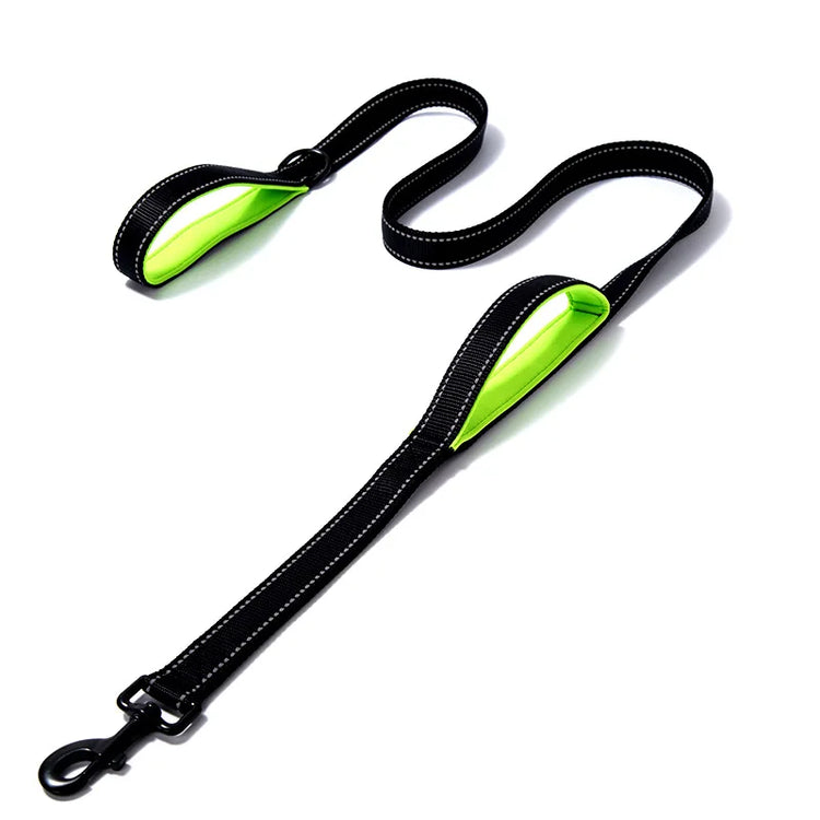 Heavy Duty Double Handle Dog Leash – Outdoor Training & Travel Lead