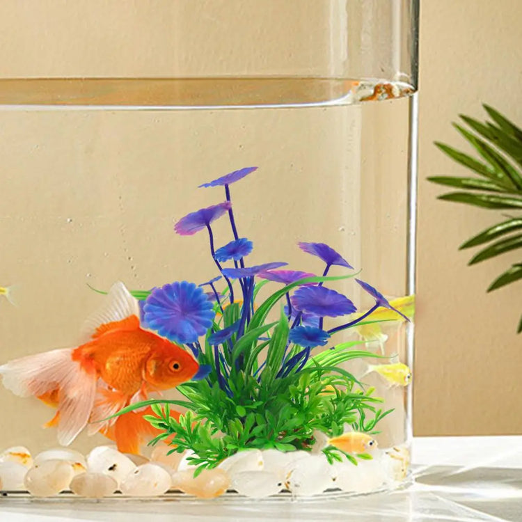 Artificial Aquatic Plant – Fade-Resistant Plastic Decor for Fish & Reptile Tanks