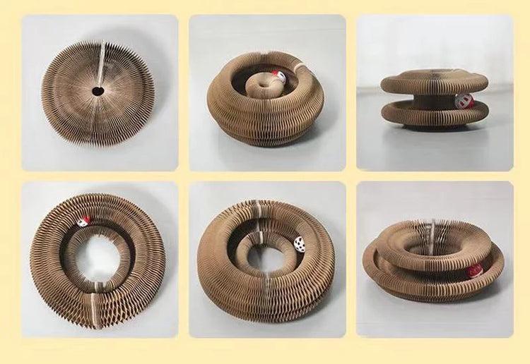 Magic Cat Toy Interactive Cats Ball Toys Kitten Game Training Stuff Fun Multiple Shapes Corrugated Paper Cat House Pet Supplies