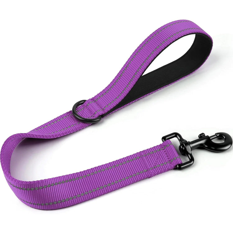 Taglory Short Dog Leash with Traffic Padded Handle | Heavy Duty Nylon Lead for Training & Control | Reflective Threads Pet Leash