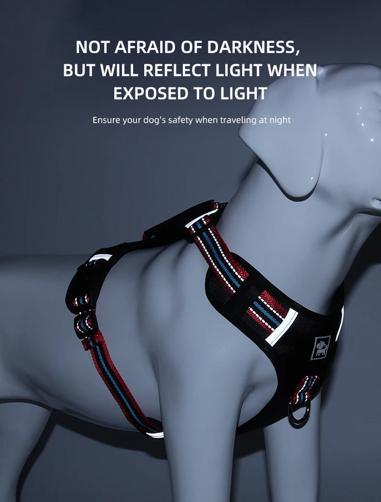 Durable Nylon Dog Harness with Handle – Travel-Friendly, Lightweight & Explosion-Proof Vest for All Dog Sizes