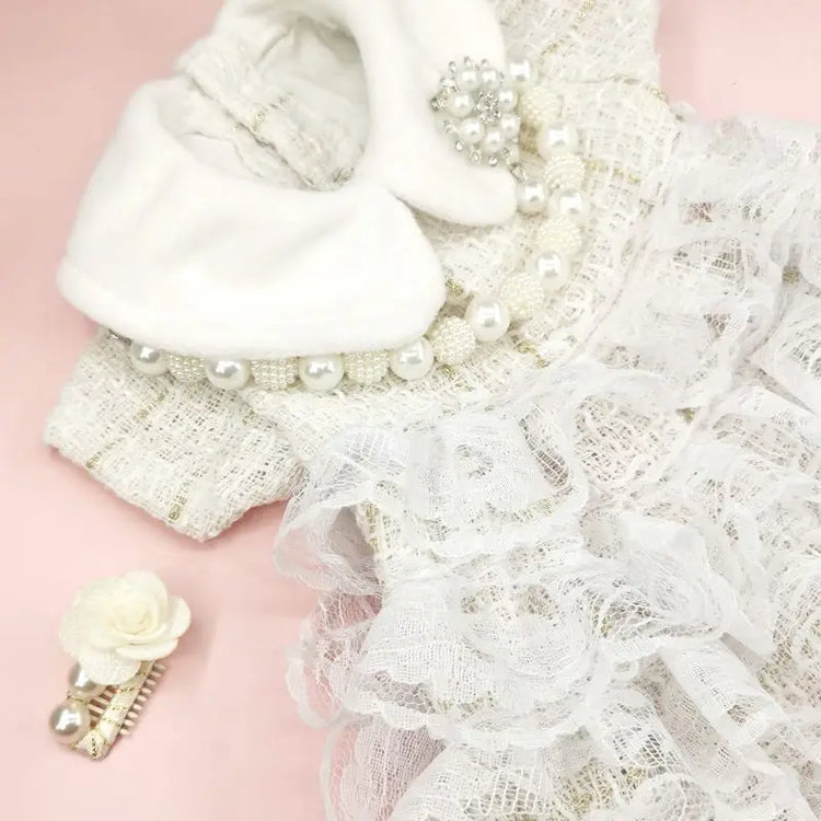 Christmas Pet Dress for Cats & Small Dogs | Red Bow Skirt | Holiday Costume