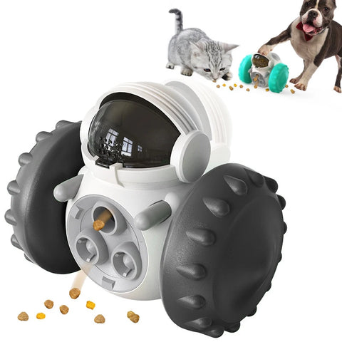 Interactive Tumbler Dog Food Dispenser – Slow Feeder Puzzle Toy for Dogs & Cats