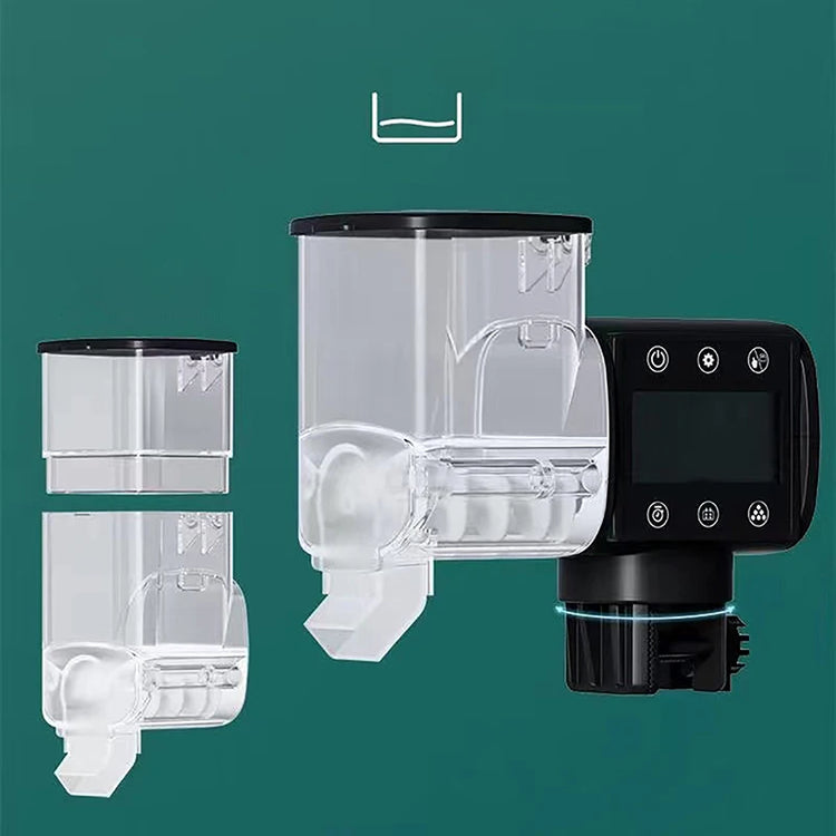 Automatic Intelligent Fish Feeder with LCD Display – Digital Programmable Aquarium Fish Food Dispenser
