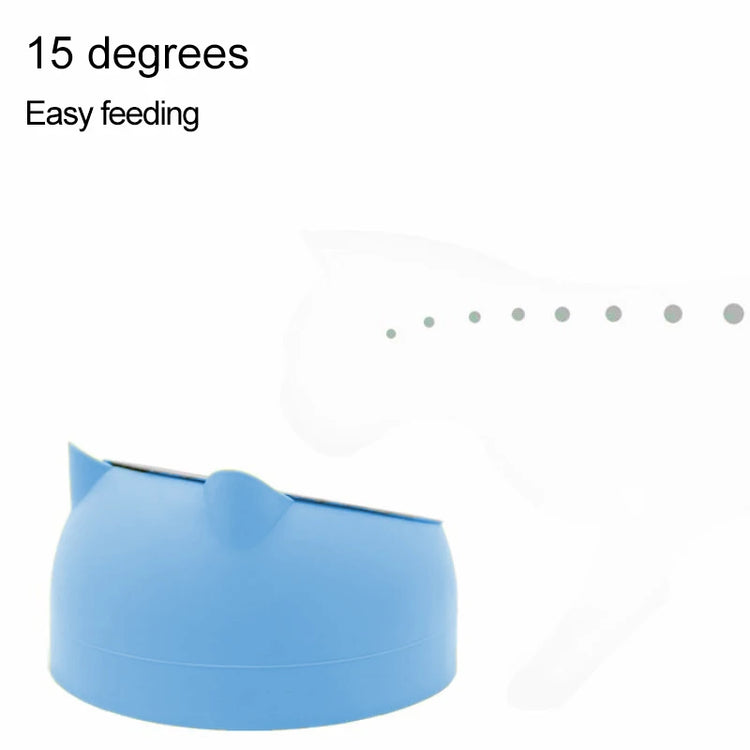 Stainless Steel Pet Bowl | Inclined Cat Dog Feeder | Creative Anti-Spill Design | Removable Inner Bowl | Feeding Bowl for Cats & Small Dogs