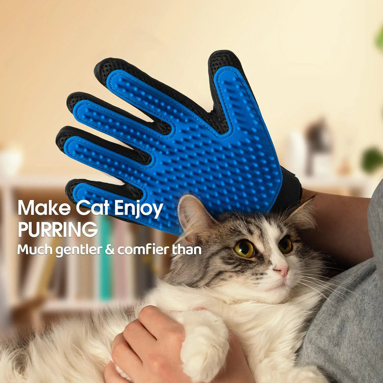 Pet Grooming Glove | Cat Hair Deshedding Brush | Massage Glove for Dog/Horse/Animal Cleaning | Pet Supplies Accessories