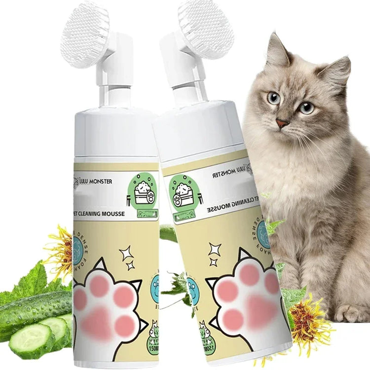 150ml Cat | No Washing Cleaning Mousse | Dry Clean | Odor Removal | Bubble Mousse for Cats and Dogs