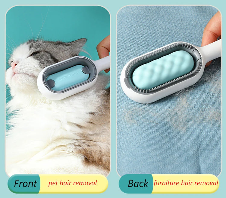 Clean Cat Dog Hair Removal Comb | Pet Grooming Brush | Wipes-Ready Brush for Cats/Dogs | Katten Accessories