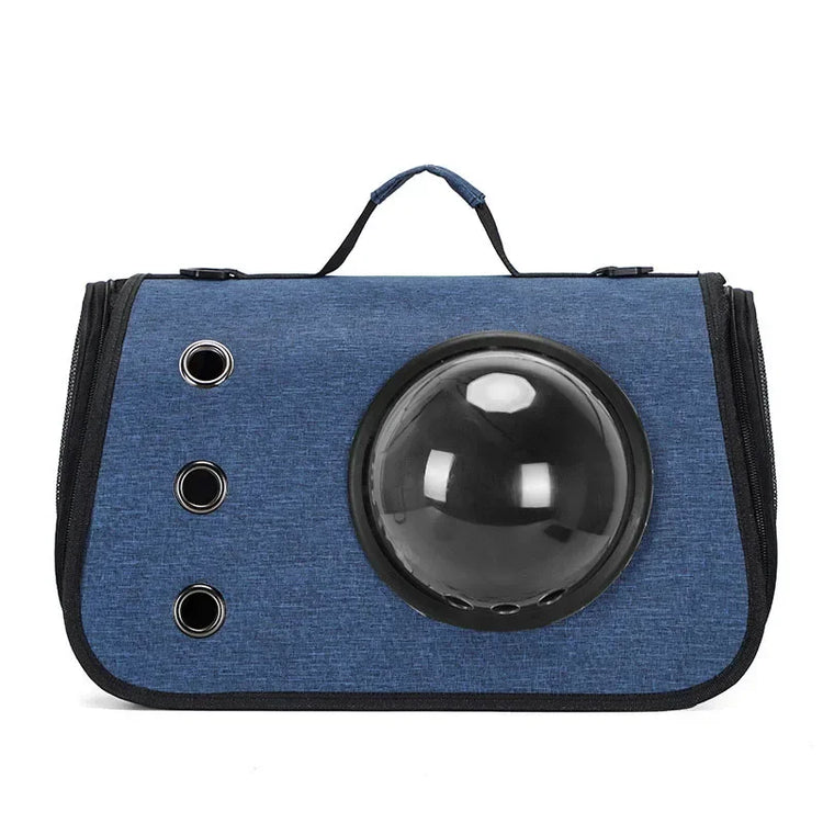 Portable Pet Travel Bag – Transparent Foldable Cat Backpack Zipper Tote