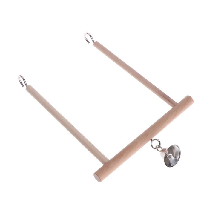 Parrot Hammock Bird Swing | Perch with Wooden Stand | Small Birds Chew Toy | Easy to Hang for Finch Canary