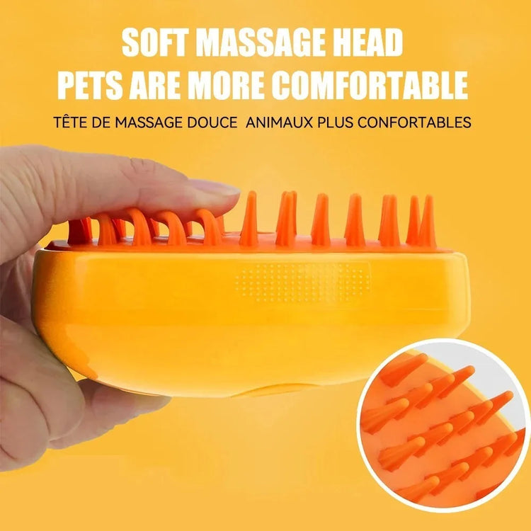 Cat Steamy Brush 3-in-1 | Electric Steam Pet Grooming & Massage Comb for Dogs/Cats
