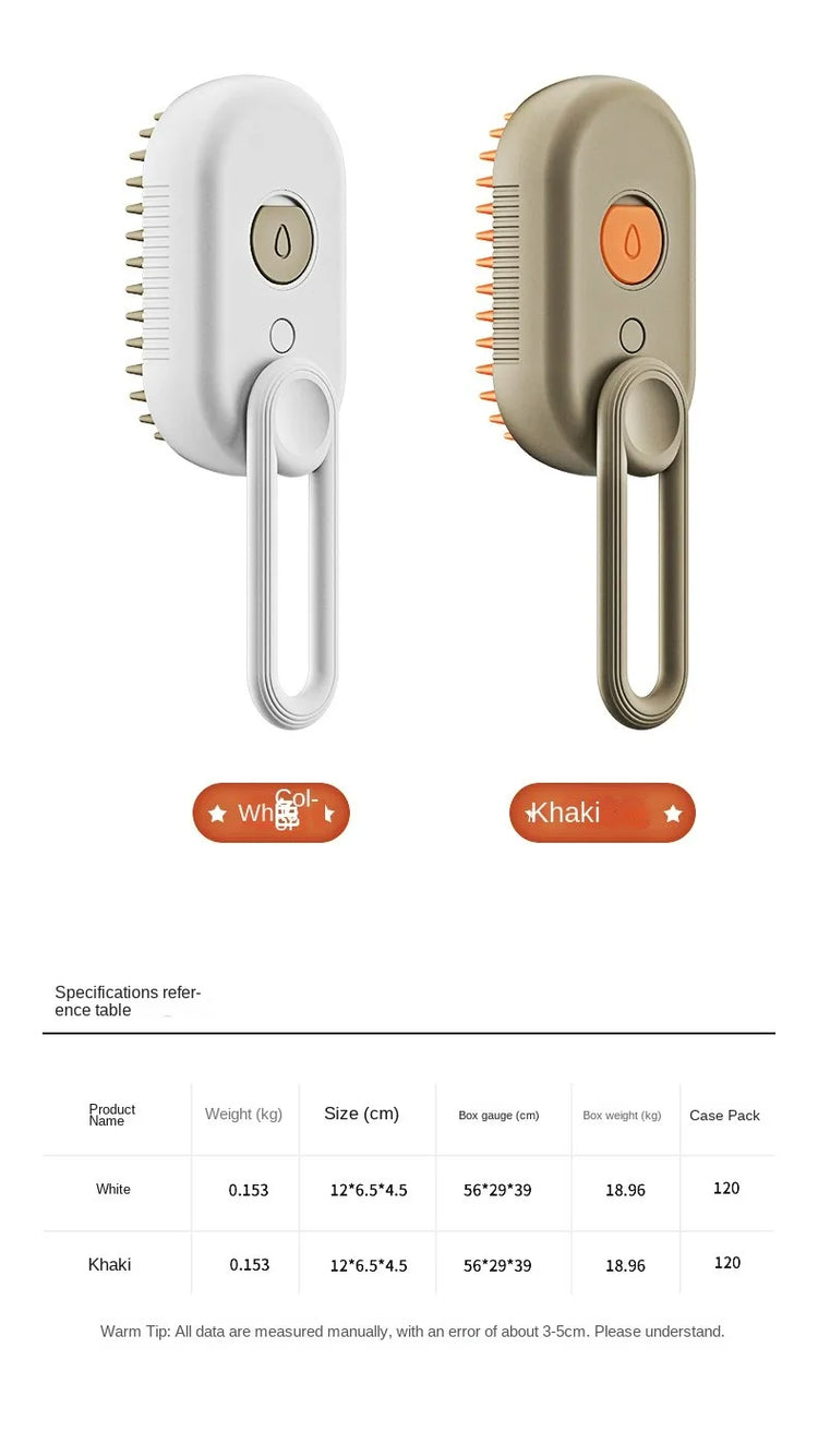 Pet Electric Spray Comb | Cat Dog Hair Removal | Cleaning Massage Grooming Tool