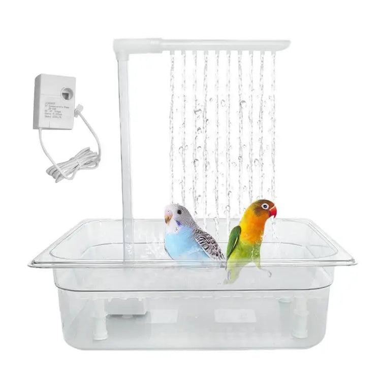 Bird automatic Bathing Tub | Small Parrot Bowls / Multipurpose Small Bathtub Bowl - Cage USB Bird Shower Fountain For Parakeets