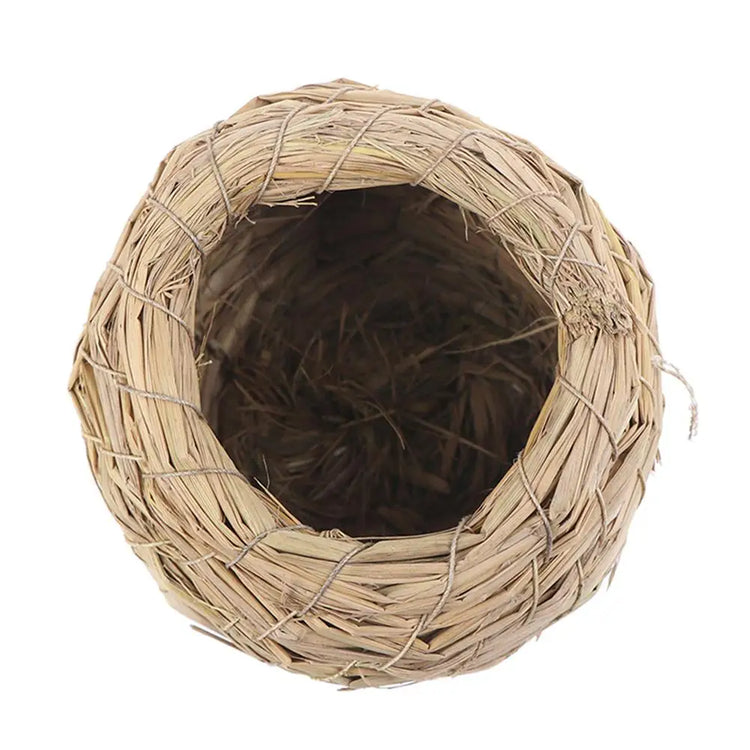 Natural Handmade Straw Bird Nest – Parrot & Pigeon House | Cozy Cage Bedroom for Small Birds & Pets