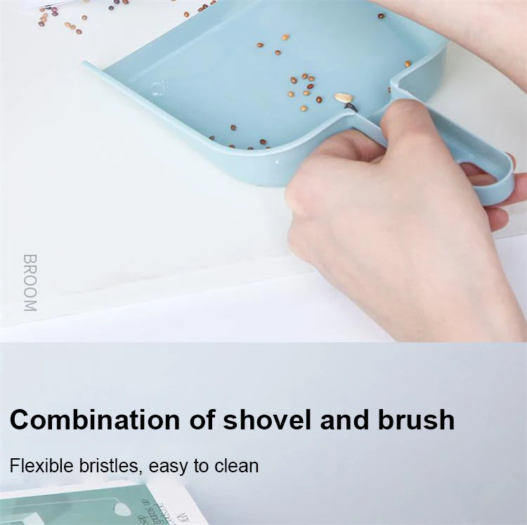 Blue Mini Desktop Cleaning Brush | Pet Mini Broom Set | Dog/Cat Cleaning & Disinfection | Household Cleaning Products