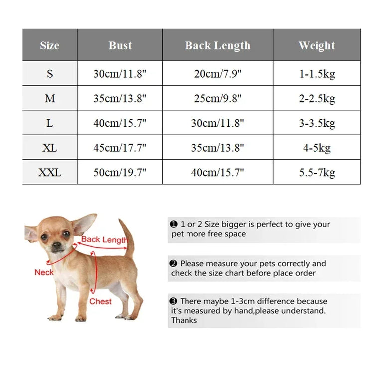 Pet Dog Coat Jacket | Winter Dog Clothes| Puppy Vest Chihuahua Yorkie Costume