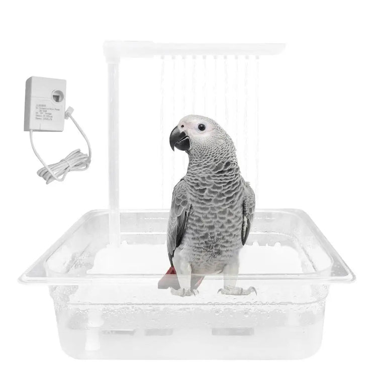 Bird automatic Bathing Tub | Small Parrot Bowls / Multipurpose Small Bathtub Bowl - Cage USB Bird Shower Fountain For Parakeets