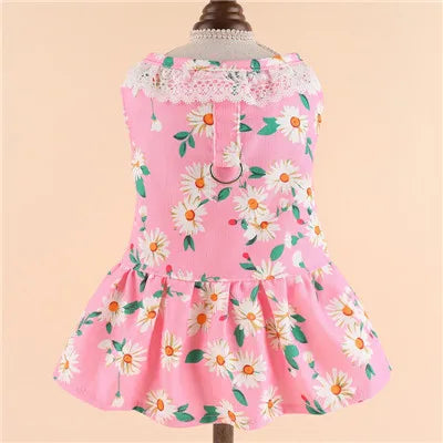 Pet Cat Dress | Dog Clothes Summer | Cute Corduroy Sleeveless Skirt | Puppy Kitten Clothing | Small Dogs Yorkie Apparel | Pet Harness Dresses