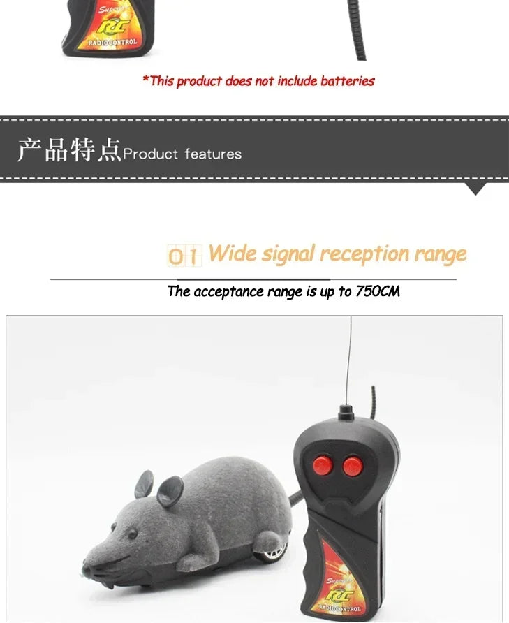 Rat Funny Cat Toy | Remote Control | Wireless Controlled Toy Rat | Interactive Toys | Cat Teaser Toy | Pet Supplies