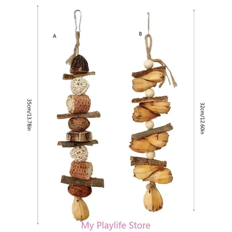 Colorful Block Bird Toy | Beak Grinding Toy | Parrot Chew Toy | Promotes Beak Health | Bird Training & Entertainment