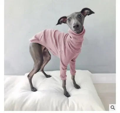 Dog Winter Clothes Fleece Whippet Vest Large Dogs Cotton Italian Greyhound Clothes Turtleneck Dog Clothes Soft Fleece Hoodie