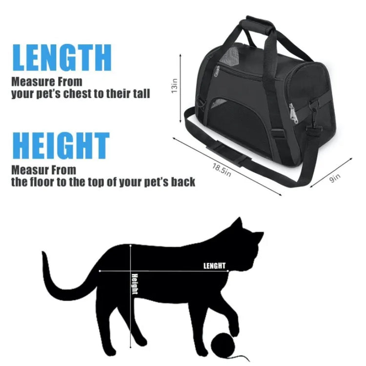 Cat Bags | Soft-Sided Portable Dog Carrier | Mesh Breathable Handbag | Foldable Pet Travel Transport Bag