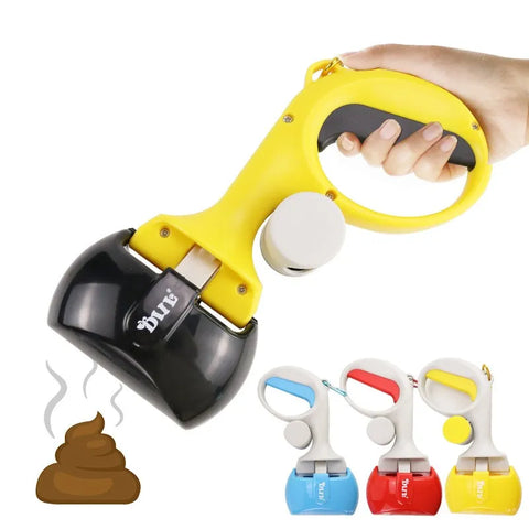 Portable Dog Pooper Scooper with Waste Bag – Outdoor Pet Waste Picker Tool