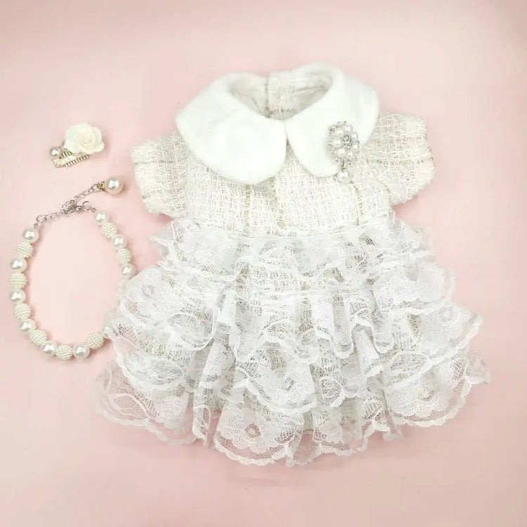 Christmas Pet Dress for Cats & Small Dogs | Red Bow Skirt | Holiday Costume