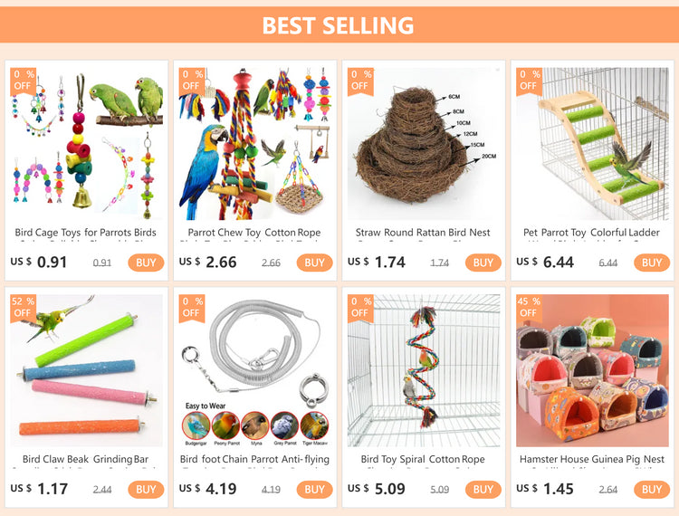 Straw Round Rattan Bird Nest | Chewable Bedding Toy for Parrots, Pigeons & Cage Birds