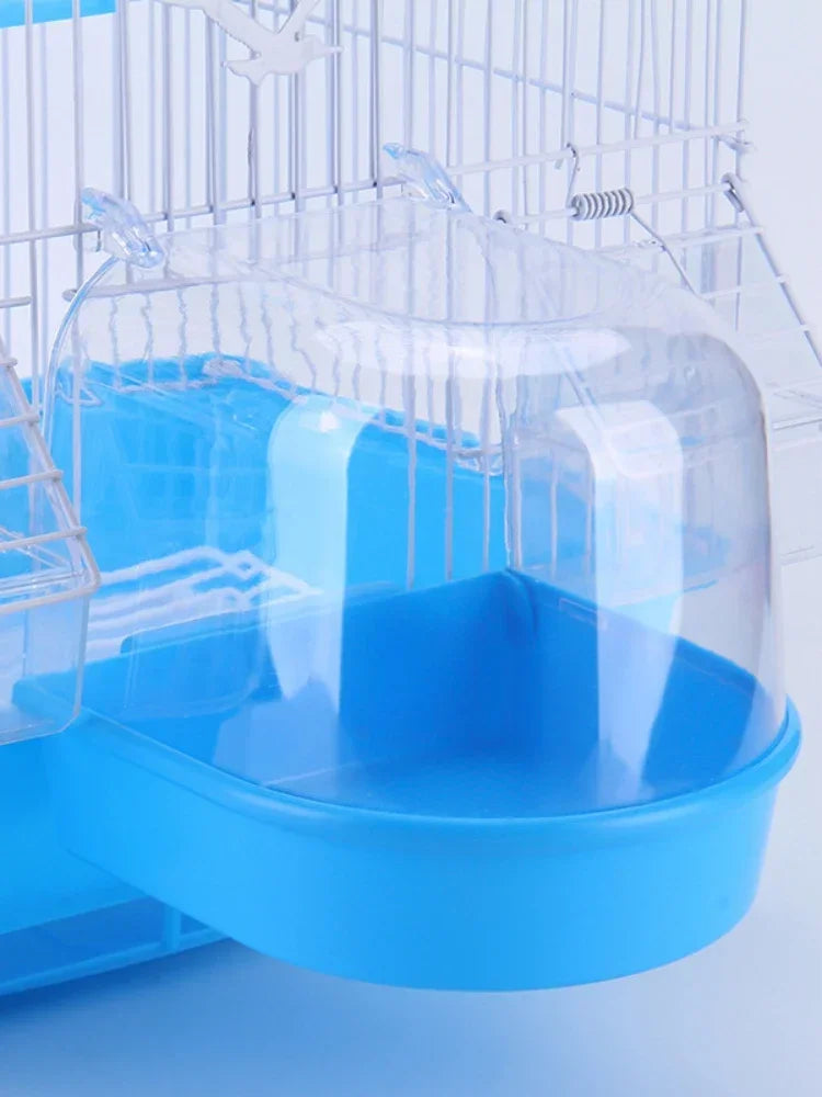 Bird Hanging Bath Cube | Parrot Bathtub for Cage | Small Bird Shower Box for Cockatiel, Lovebird, Budgerigar, Canary