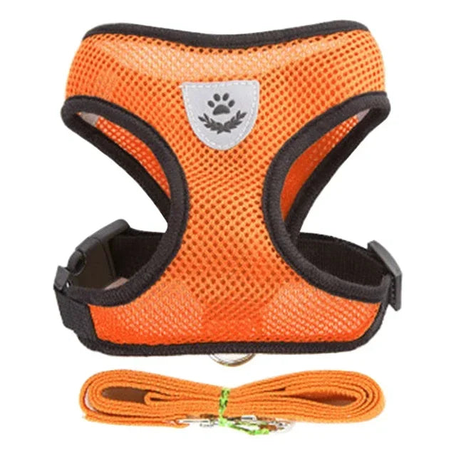 Cat Harness Vest | Walking Lead Leash for Puppy Dogs | Polyester Adjustable Mesh Dog Harness | Small Medium Pet Accessories Collar