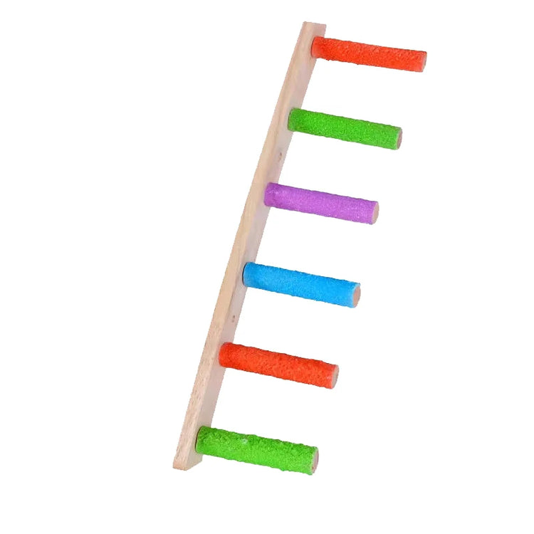 4/6/8 Step Bird Climbing Ladder | Parrot Toy Ladder - Fun Interaction Toy | Wooden Exercise Rack for Birds