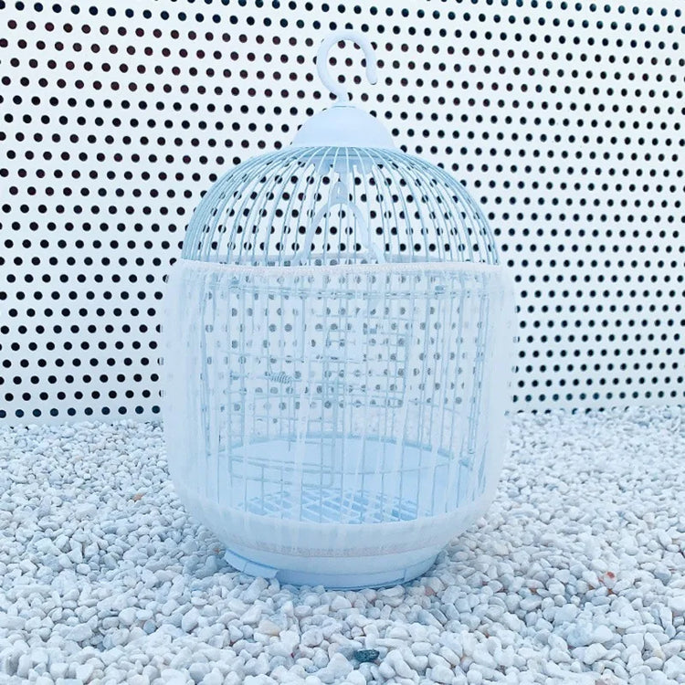 Bird Cage Seed Catcher Cover | Mesh Skirt Dust Guard | Easy-Clean Nylon Net for Parrot Cages | 2 Sizes M/L