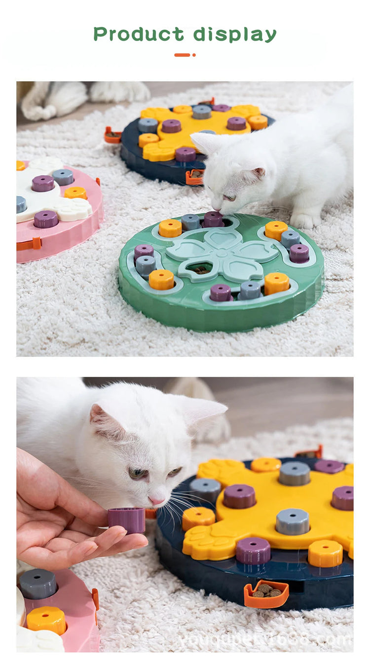 Interactive Puzzle Feeder Toy – Slow Eating Food Dispenser & Training Game for Cats and Dogs