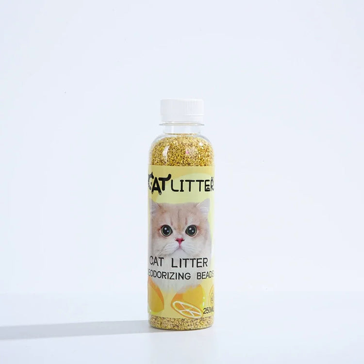 A Bottle of Cat Litter Deodorizing Beads | Cat Litter Freshener | Pet Odor Neutralizing Scented Additives | Odor Control for Litter Box