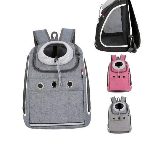 Portable Breathable Dog & Cat Carrier Backpack – Travel Pet Bag with Mesh Window and Adjustable Straps
