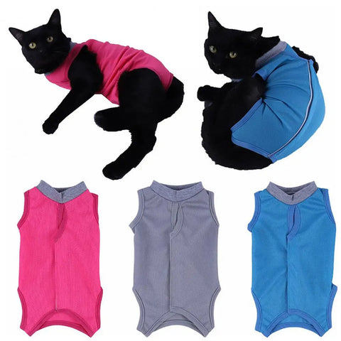 Cat Neutering Suit | Comfortable Adjustable Recovery Vest for Cats