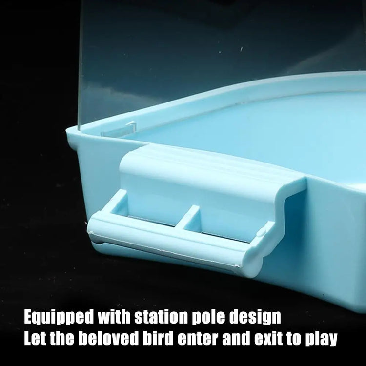 Hanging Bird Bath Box | Parakeet Shower Cage Bath | Bird Bathtub for Canary, Cockatiel, Budgerigar, Small Parrots