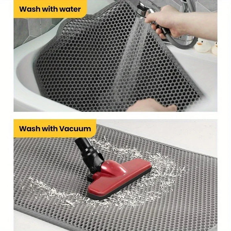 Cat Litter Mat | Garbage Collection Mat | Anti Key Mat | Honeycomb Double-Layer Design | Waterproof | Anti Urine | Anti Slip