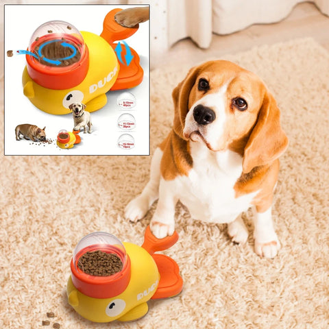 Dog Puzzle Feeder – Interactive Food Dispenser with Cartoon Duck Design