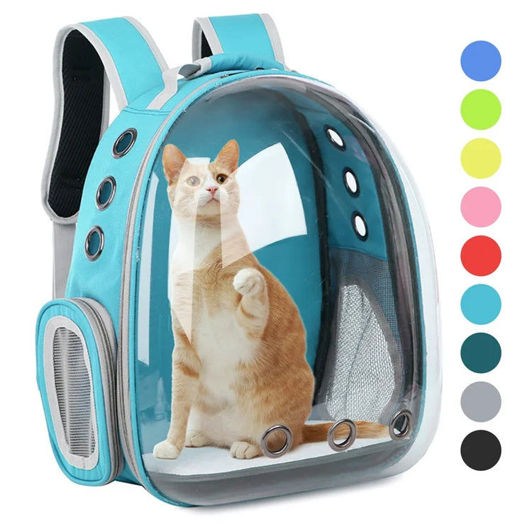 Cat Carrier Bag | Outdoor Pet Shoulder Bag | Carriers Backpack | Breathable Portable Travel Transparent Bag | For Small Dogs Cats