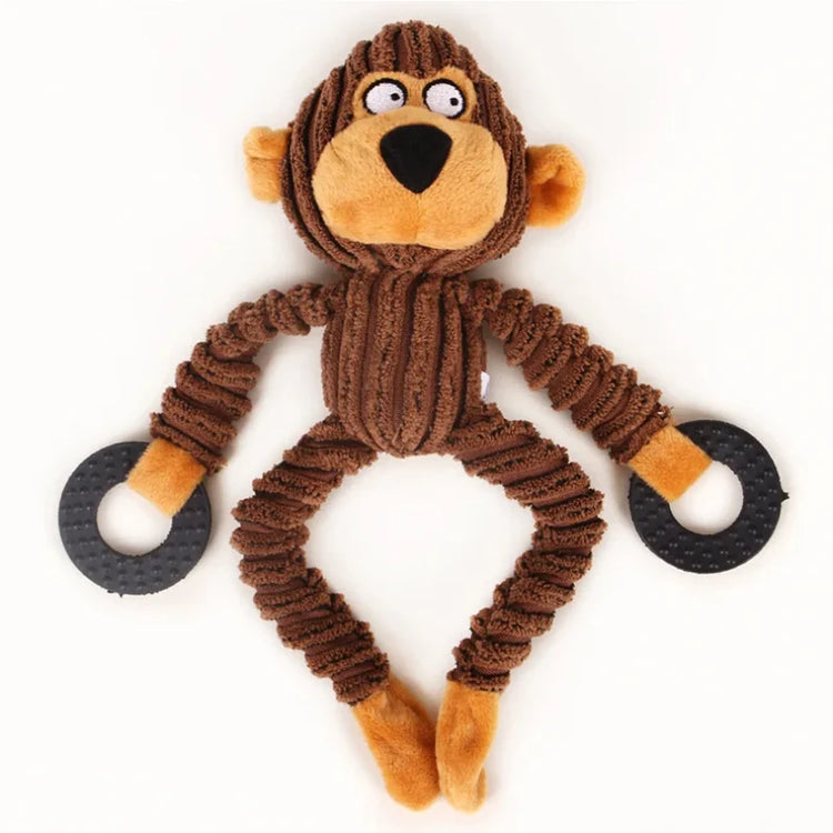 Interactive Plush Squeaky Dog Toy – Animal-Shaped Chew Toy for Puppies & Dogs
