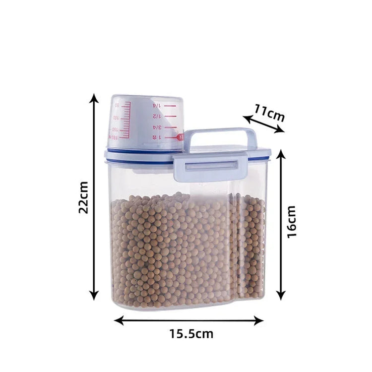 Dog Food Storage Bucket – Airtight Plastic Container for Pet Food, Cat & Dog Grain Storage