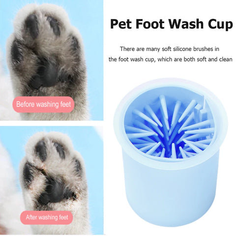 Portable Dog & Cat Paw Cleaner Cup – Soft Silicone Foot Washer for Puppies & Kittens