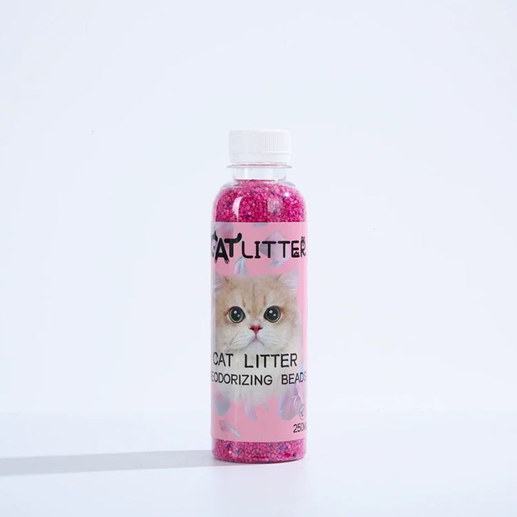 A Bottle of Cat Litter Deodorizing Beads | Cat Litter Freshener | Pet Odor Neutralizing Scented Additives | Odor Control for Litter Box